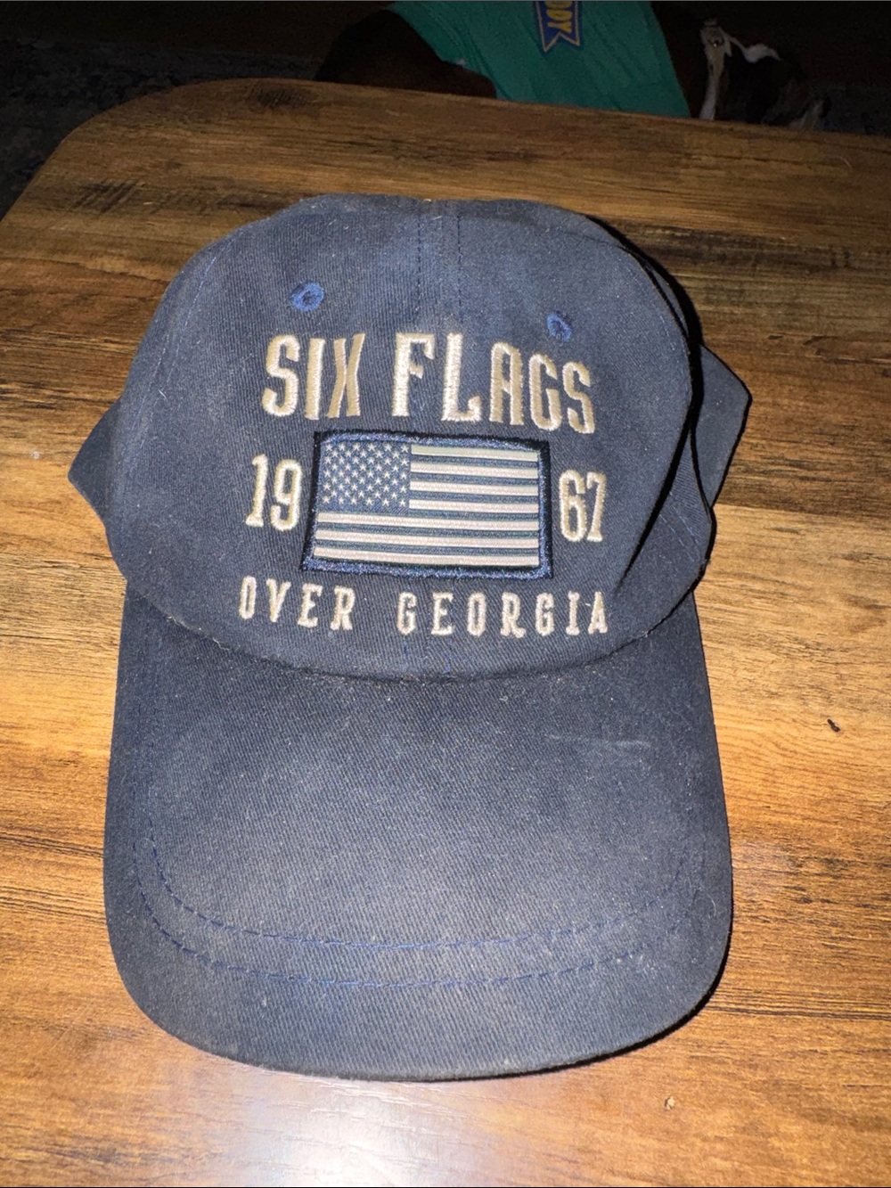 Six Flags Over Georgia Navy Embroidered Baseball Cap